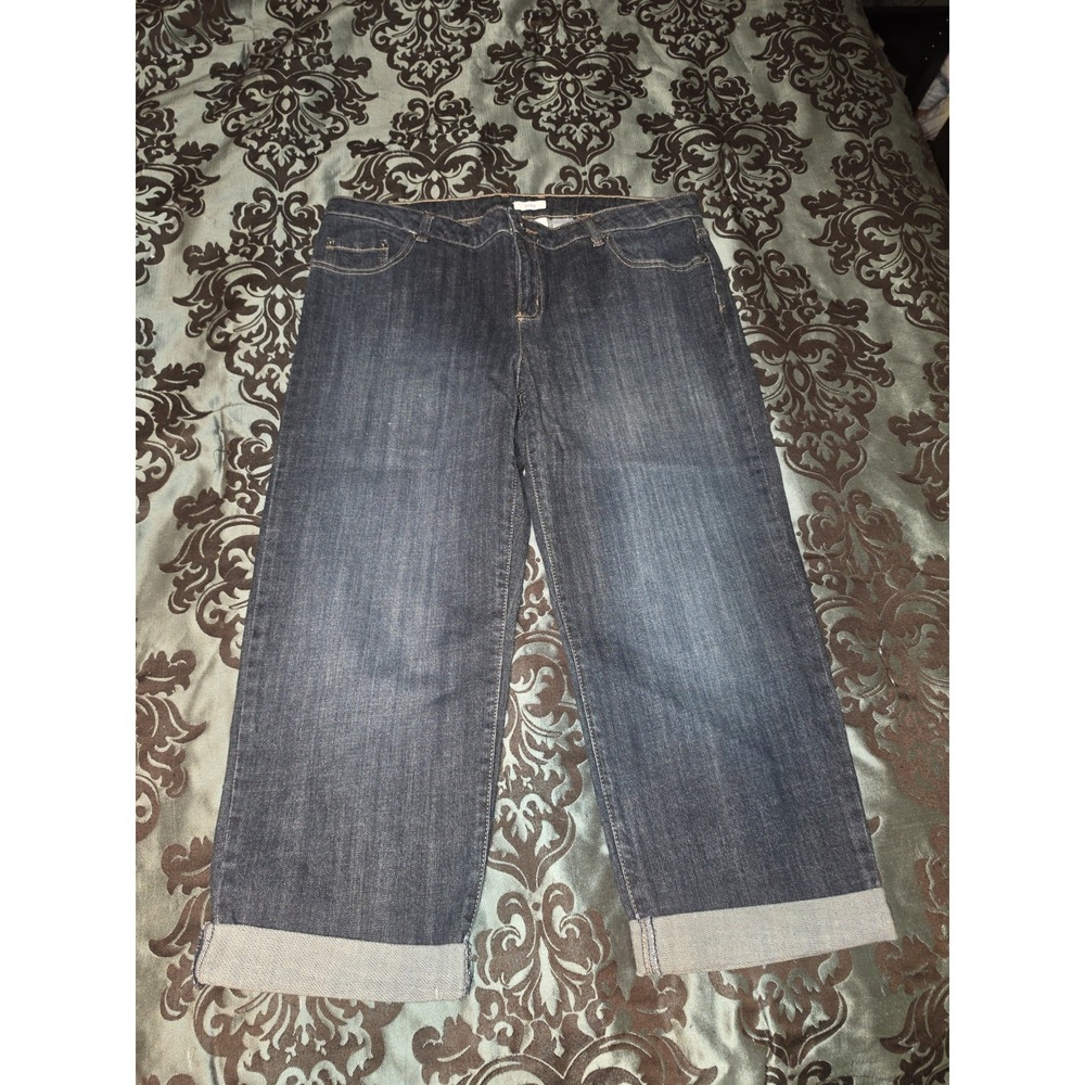 Liz & Co Denim Capris Jeans Stretch‎ Size 14